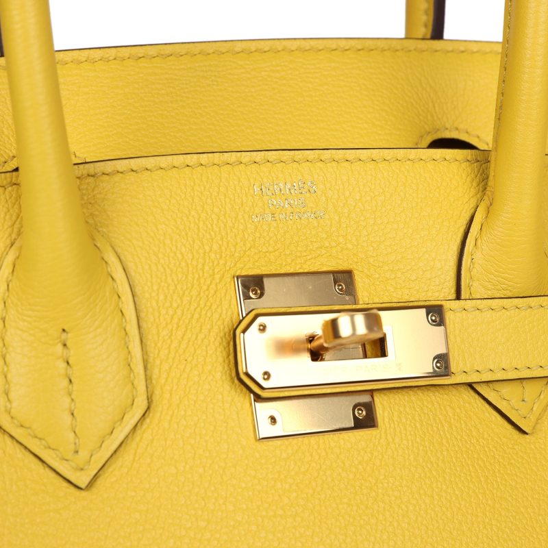 Hermes Birkin 30 Jaune de Naples Novillo Gold Hardware - Image 6