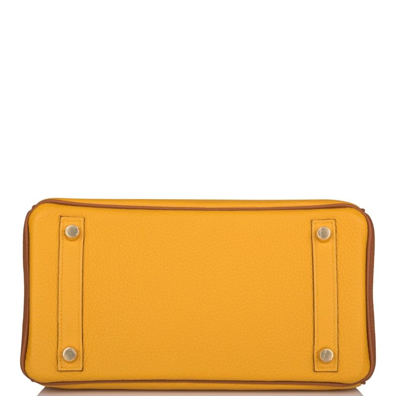 Hermes Special Order (HSS) Birkin 25 Jaune Ambre and Gold Togo Permabrass Hardware - Image 5