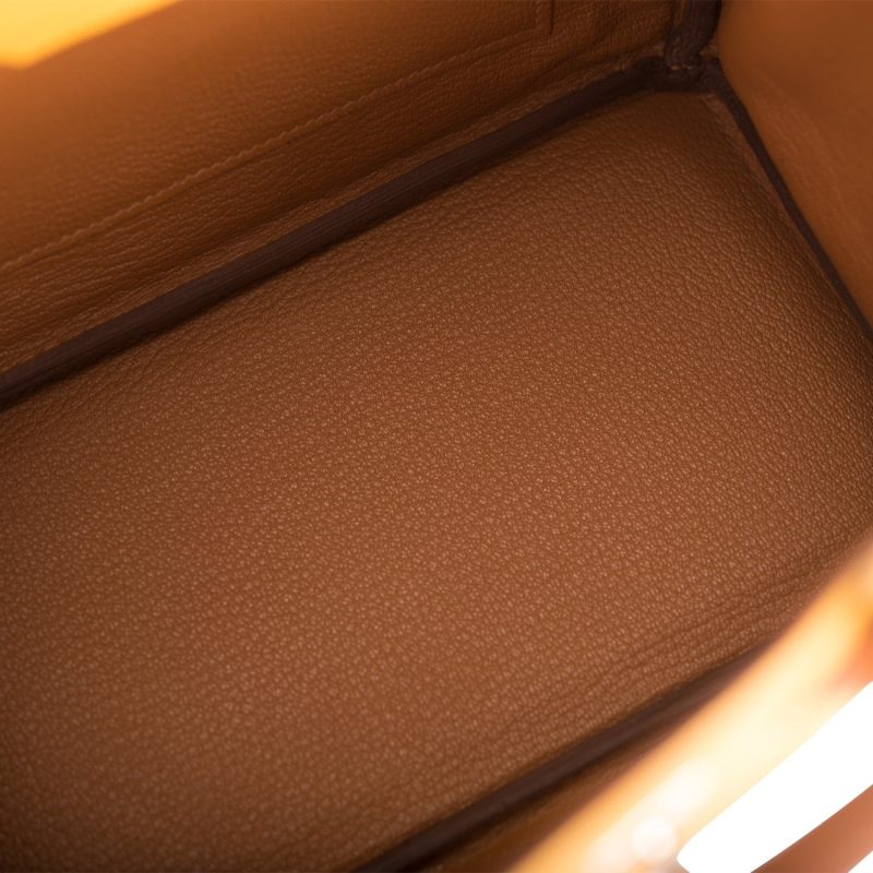 Hermes Special Order (HSS) Birkin 25 Jaune Ambre and Gold Togo Permabrass Hardware - Image 7