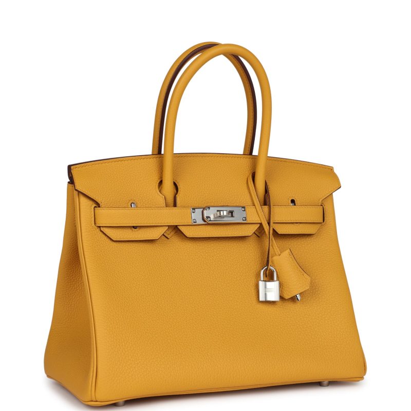 Hermes Birkin 30 Jaune Ambre Togo Palladium Hardware - Image 2