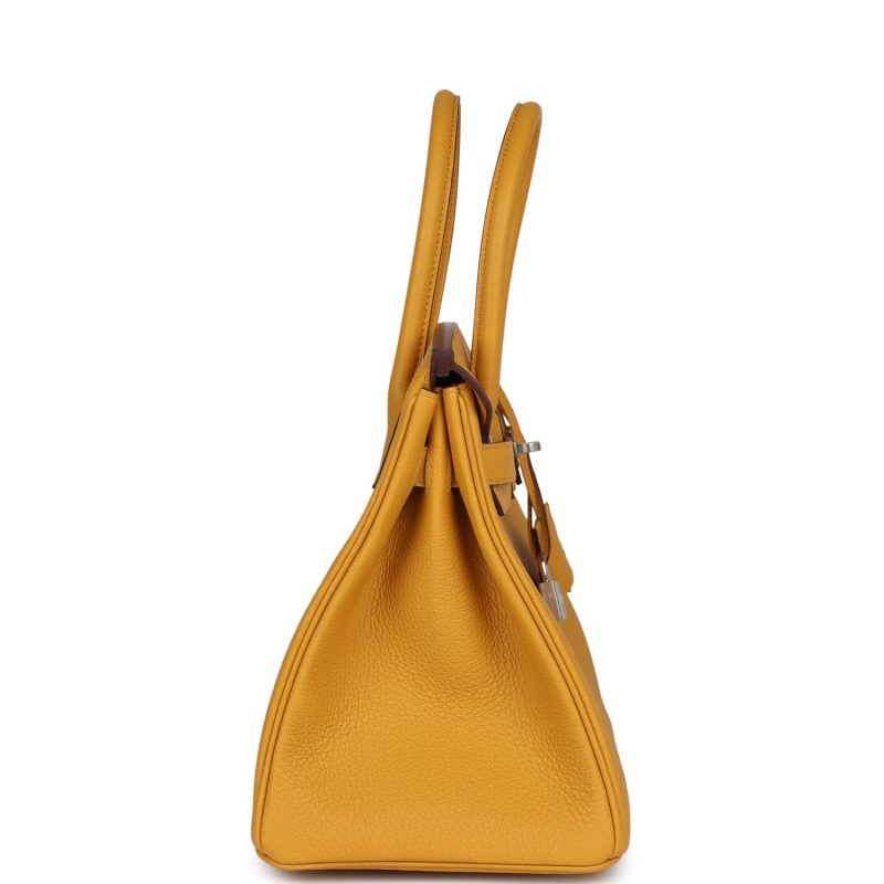 Hermes Birkin 30 Jaune Ambre Togo Palladium Hardware - Image 3