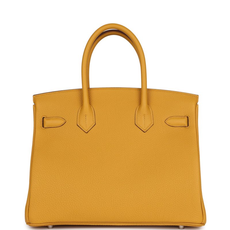 Hermes Birkin 30 Jaune Ambre Togo Palladium Hardware - Image 4