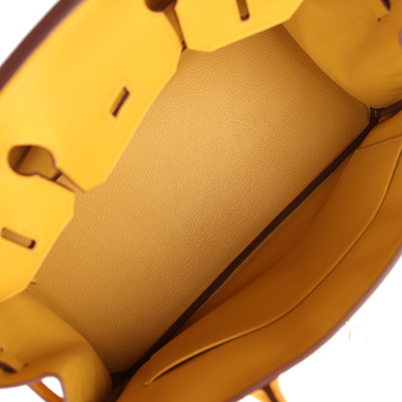 Hermes Birkin 30 Jaune Ambre Togo Palladium Hardware - Image 7