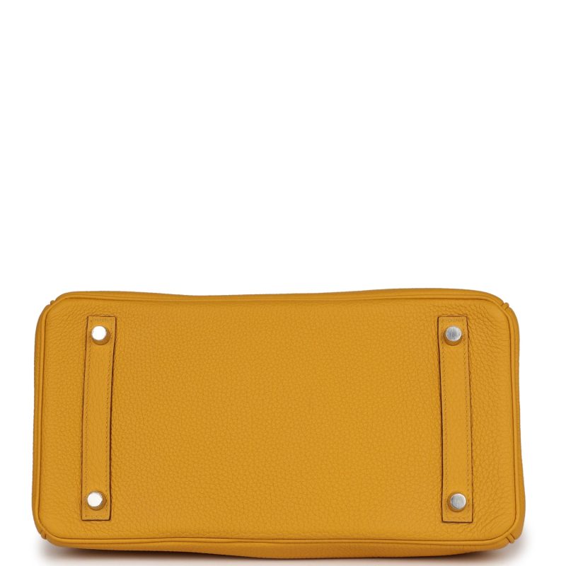 Hermes Birkin 30 Jaune Ambre Shiny Niloticus Crocodile and Togo Touch Palladium Hardware - Image 5