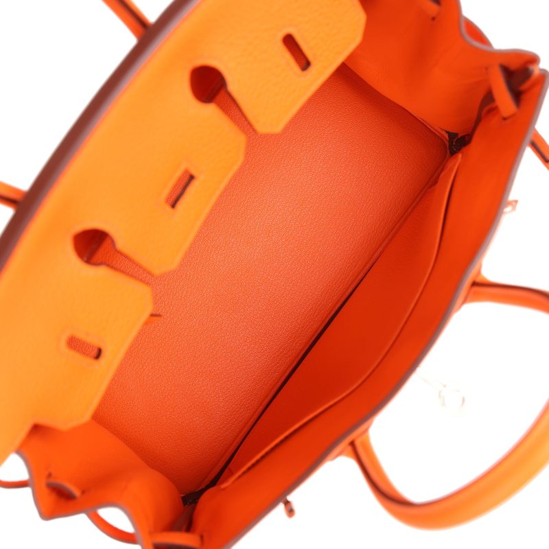 Hermes Birkin 25 Orange Minium Togo Palladium Hardware - Image 7