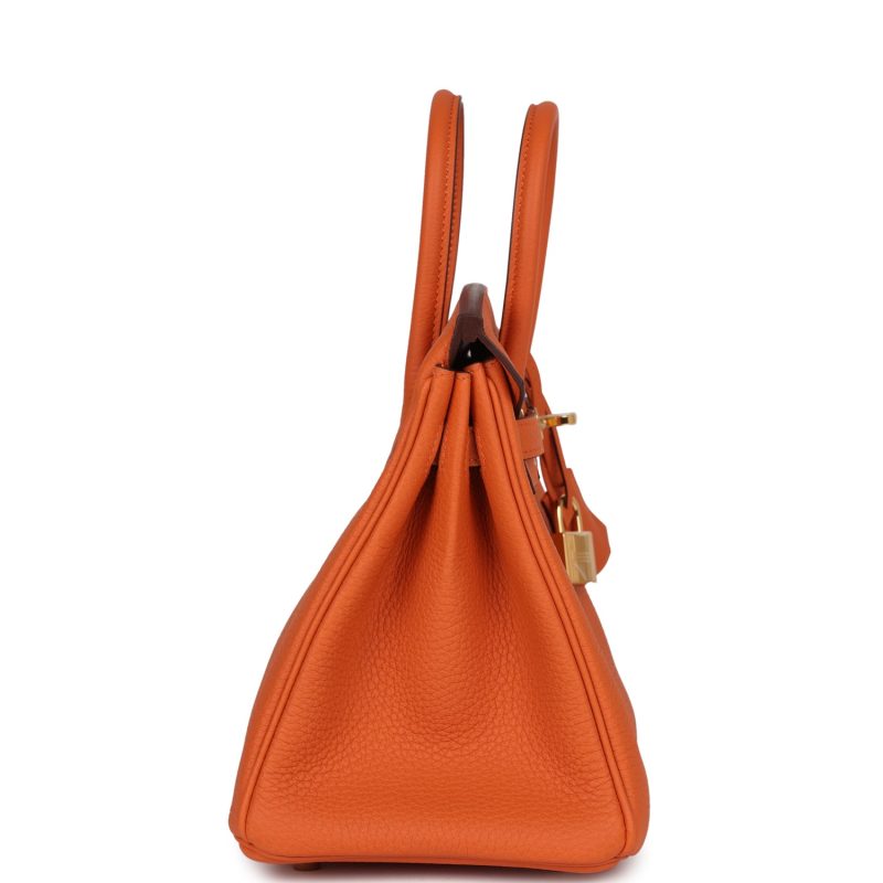 Hermes Birkin 25 Orange Togo Gold Hardware - Image 3