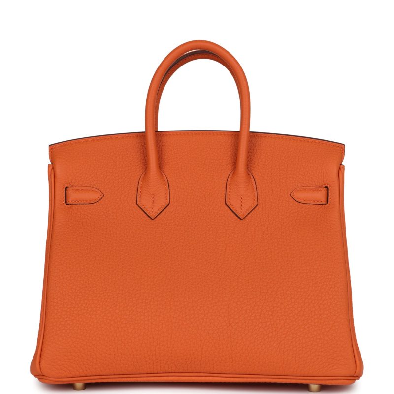 Hermes Birkin 25 Orange Togo Gold Hardware - Image 4