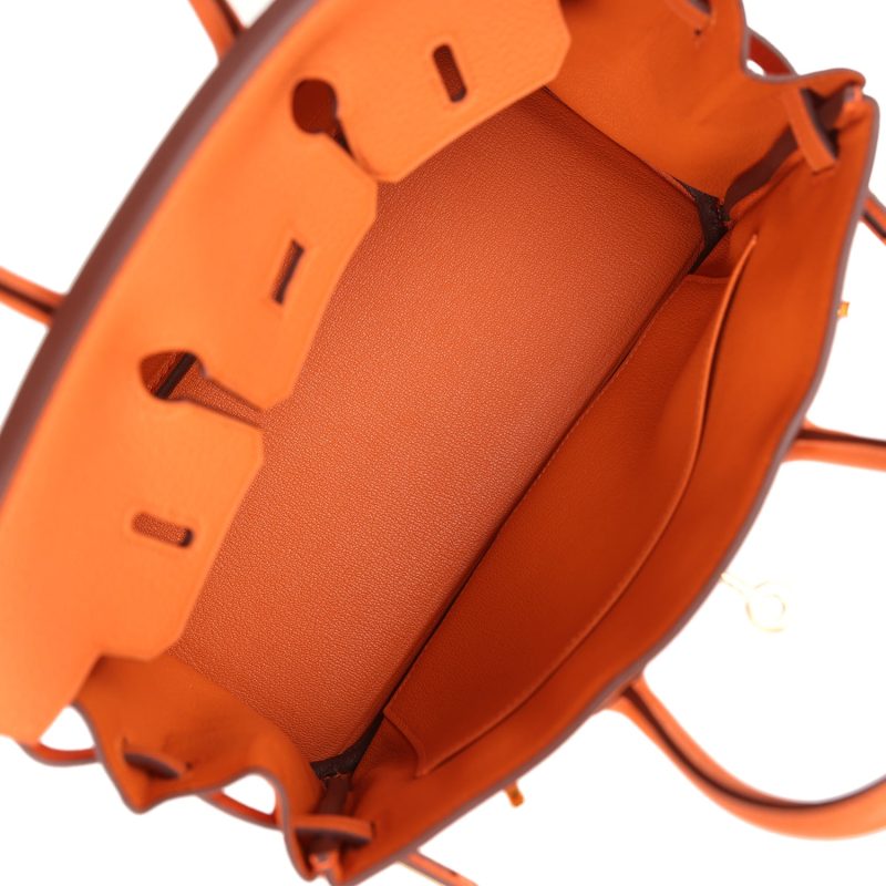 Hermes Birkin 25 Orange Togo Gold Hardware - Image 7