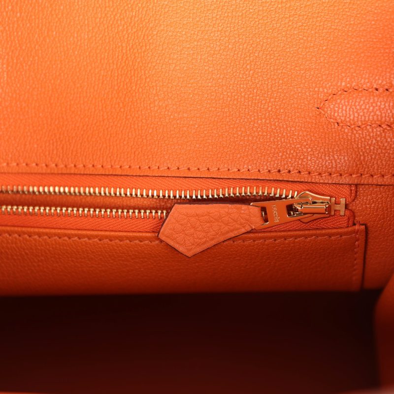 Hermes Birkin 25 Orange Togo Gold Hardware - Image 8