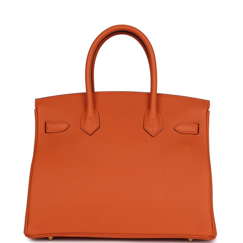 Hermes Birkin 30 Orange Togo Gold Hardware - Image 4