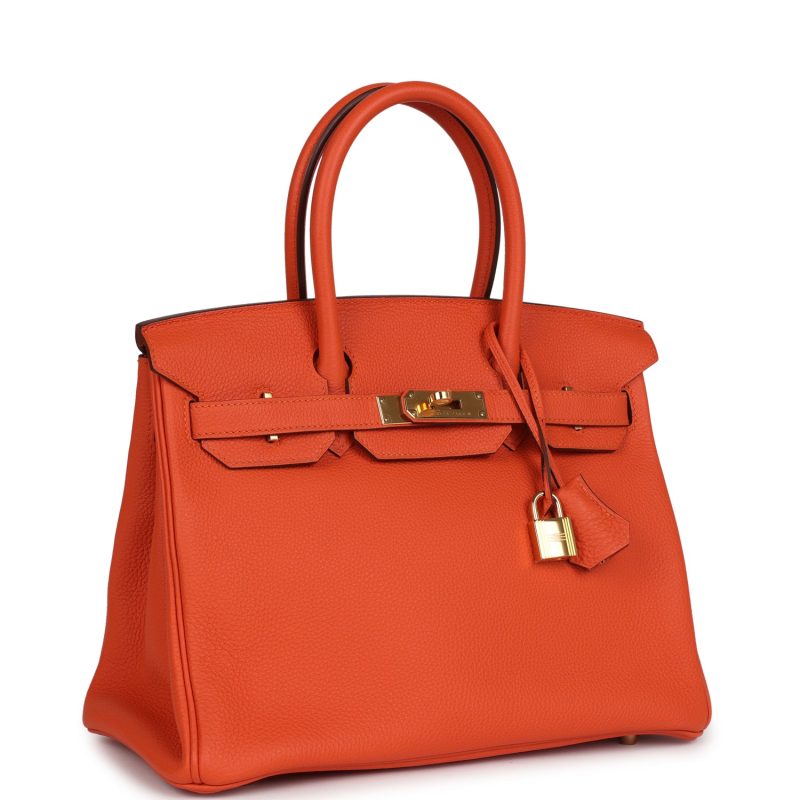 Hermes Birkin 30 Feu Togo Gold Hardware - Image 2