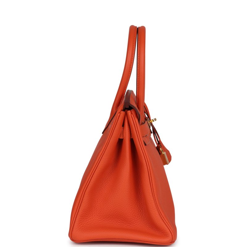 Hermes Birkin 30 Feu Togo Gold Hardware - Image 3
