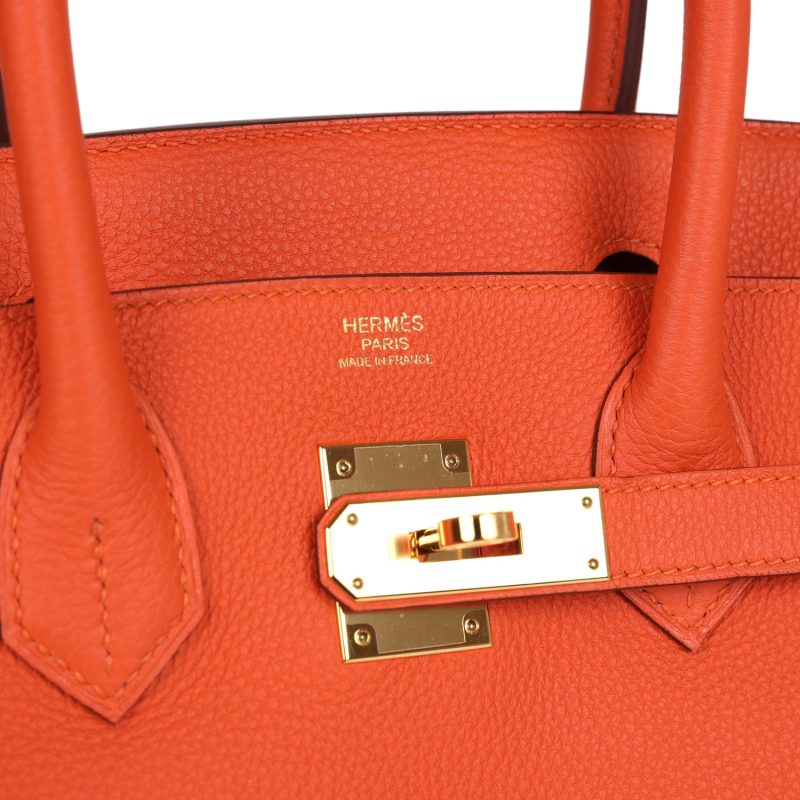 Hermes Birkin 30 Feu Togo Gold Hardware - Image 6