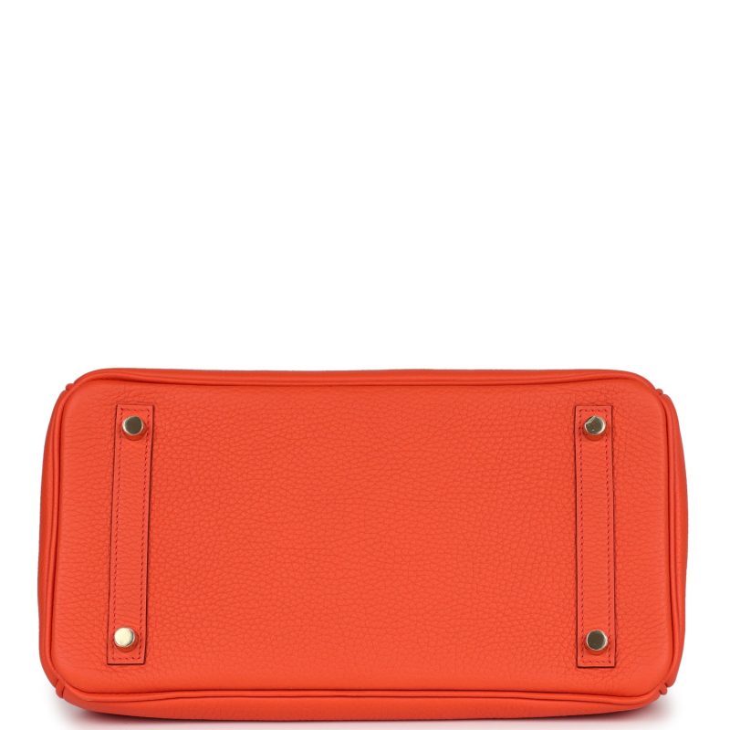 Hermes Birkin 30 Orange Poppy Clemence Gold Hardware - Image 5