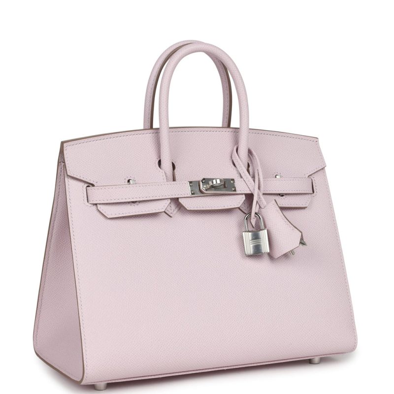 Hermes Birkin Sellier 25 Mauve Pale Epsom Palladium Hardware - Image 2
