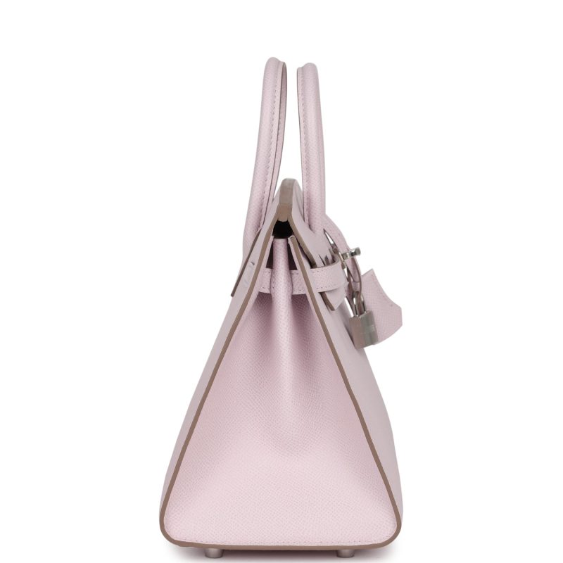 Hermes Birkin Sellier 25 Mauve Pale Epsom Palladium Hardware - Image 3