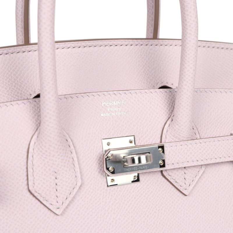 Hermes Birkin Sellier 25 Mauve Pale Epsom Palladium Hardware - Image 6