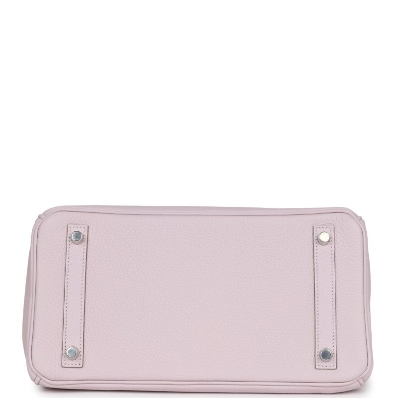 Hermes Birkin 30 Mauve Pale Clemence Palladium Hardware - Image 5