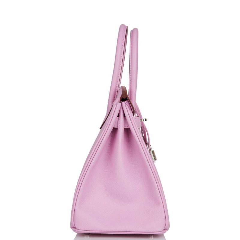 Hermes Birkin 30 Mauve Sylvestre Epsom Palladium Hardware - Image 3