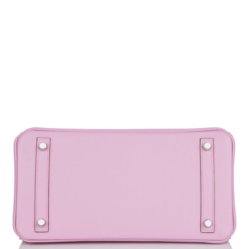 Hermes Birkin 30 Mauve Sylvestre Epsom Palladium Hardware - Image 5