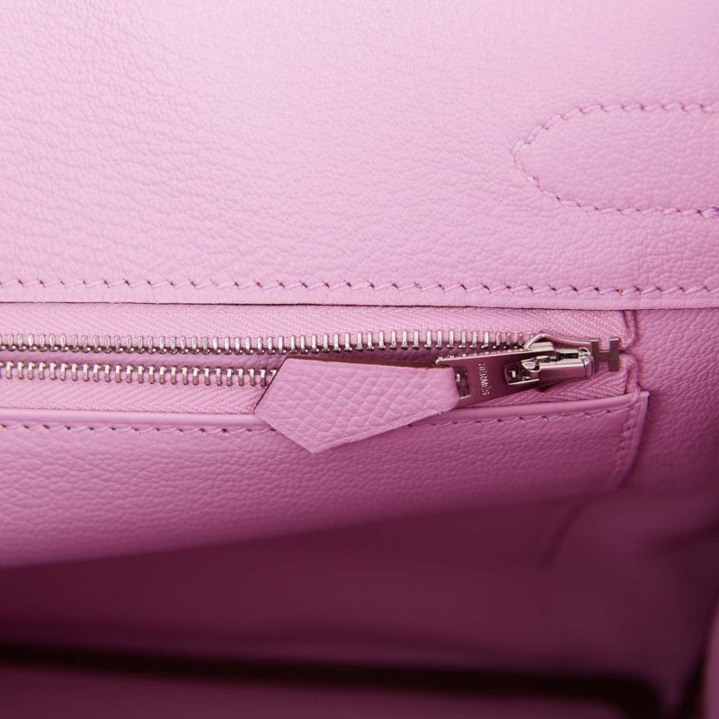 Hermes Birkin 30 Mauve Sylvestre Epsom Palladium Hardware - Image 8
