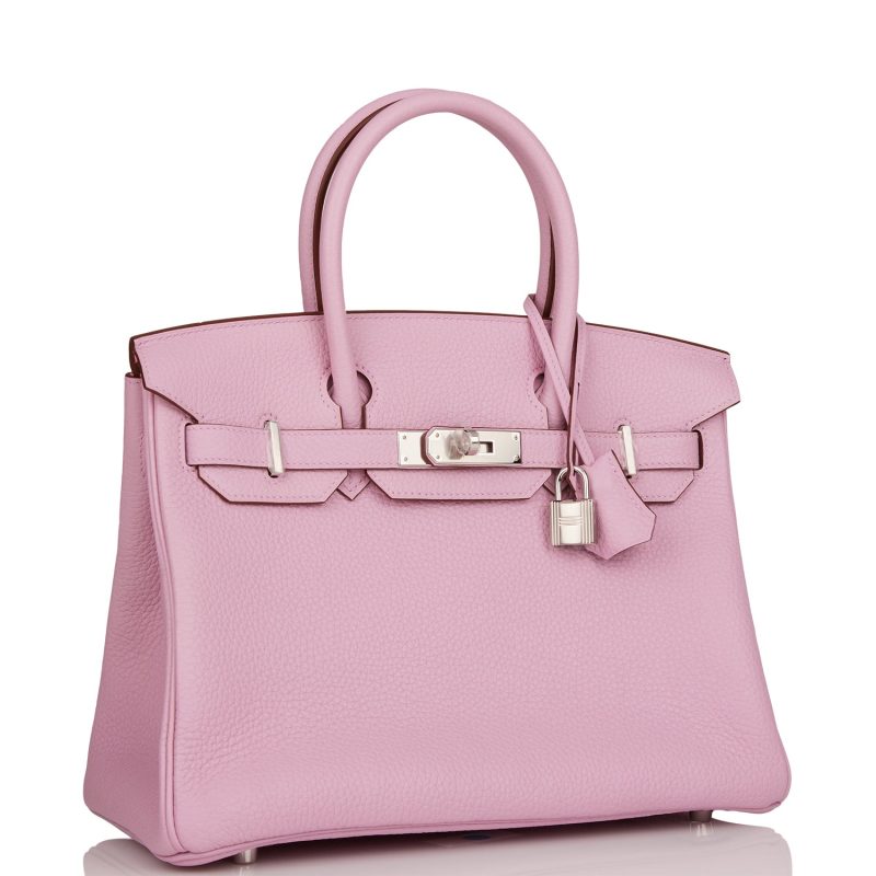 Hermes Birkin 30 Mauve Sylvestre Clemence Palladium Hardware - Image 2