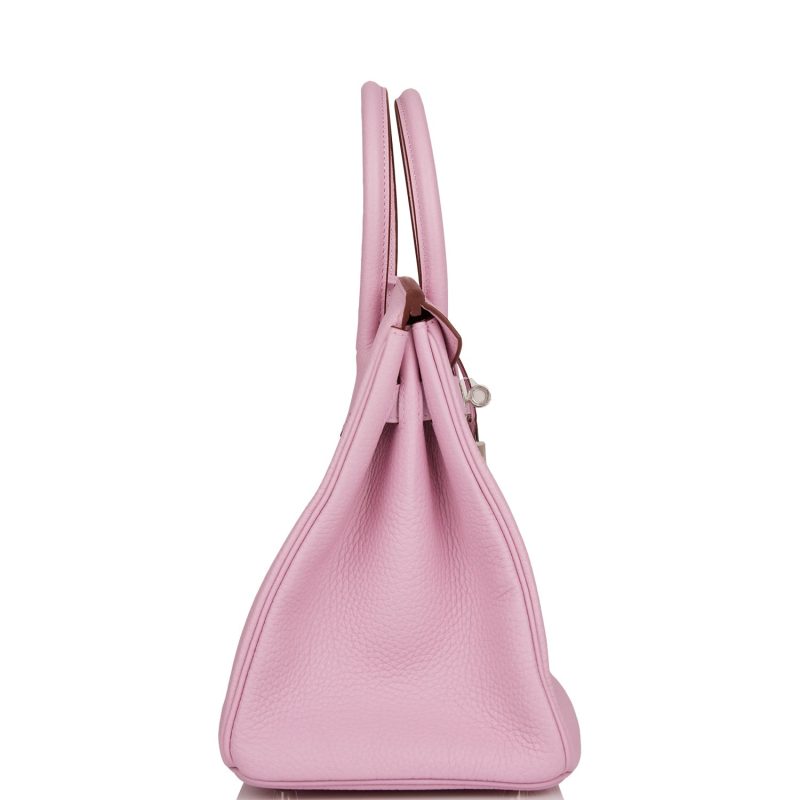 Hermes Birkin 30 Mauve Sylvestre Clemence Palladium Hardware - Image 3