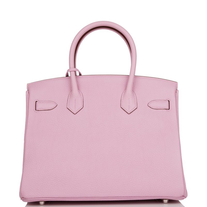 Hermes Birkin 30 Mauve Sylvestre Clemence Palladium Hardware - Image 4