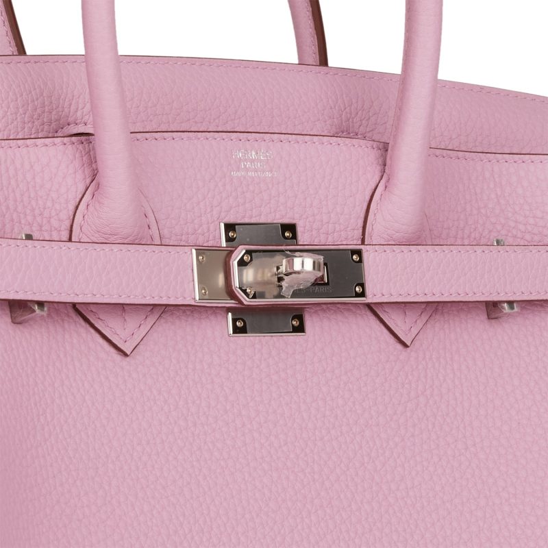 Hermes Birkin 30 Mauve Sylvestre Clemence Palladium Hardware - Image 6