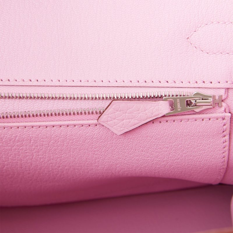Hermes Birkin 30 Mauve Sylvestre Clemence Palladium Hardware - Image 8