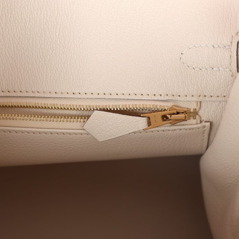 Hermes Special Order (HSS) Birkin 25 Rose Sakura and Nata Chevre Brushed Gold Hardware - Image 8
