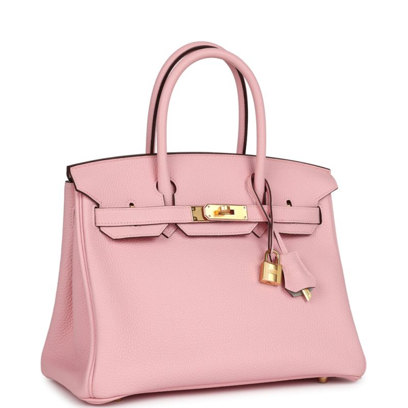 Hermes Special Order (HSS) Birkin 30 Rose Sakura Verso Clemence Gold Hardware - Image 2
