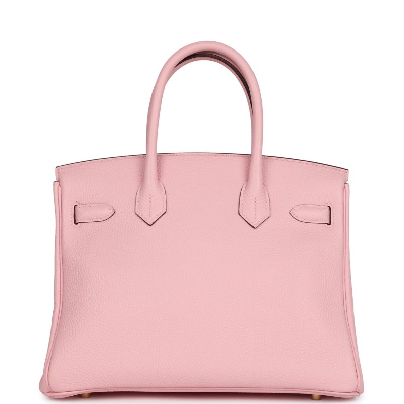 Hermes Special Order (HSS) Birkin 30 Rose Sakura Verso Clemence Gold Hardware - Image 4