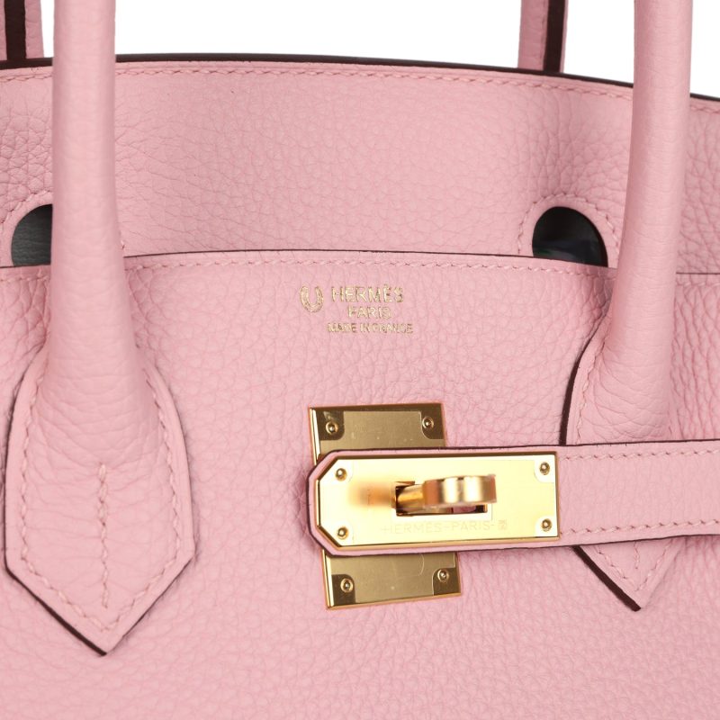 Hermes Special Order (HSS) Birkin 30 Rose Sakura Verso Clemence Gold Hardware - Image 6