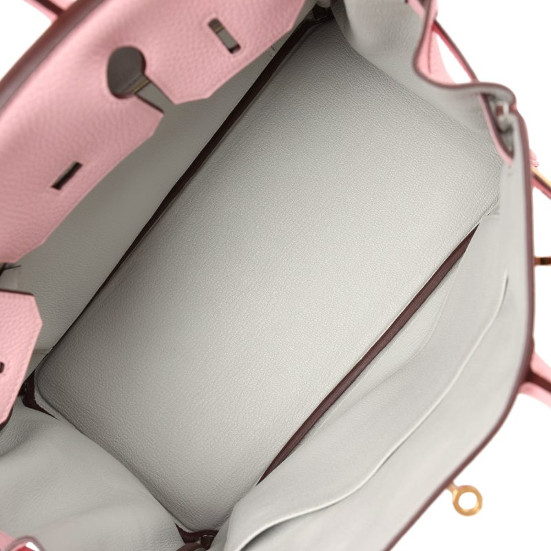 Hermes Special Order (HSS) Birkin 30 Rose Sakura Verso Clemence Gold Hardware - Image 7
