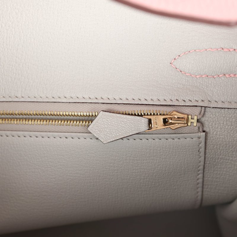 Hermes Special Order (HSS) Birkin 30 Rose Sakura Verso Clemence Gold Hardware - Image 8