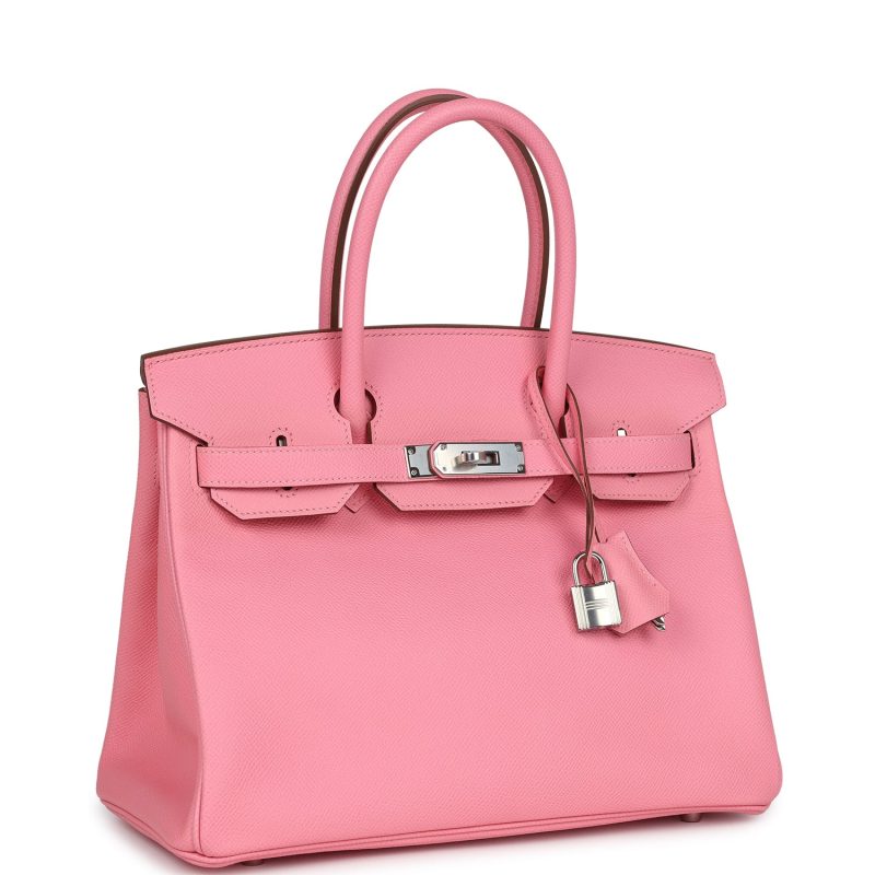 Hermes Birkin 30 Rose Confetti Epsom Palladium Hardware - Image 2