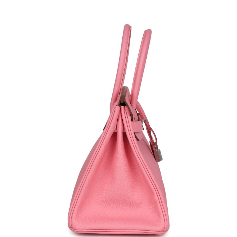 Hermes Birkin 30 Rose Confetti Epsom Palladium Hardware - Image 3