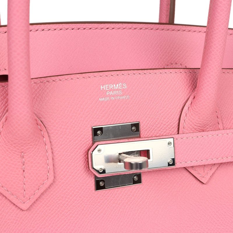 Hermes Birkin 30 Rose Confetti Epsom Palladium Hardware - Image 5