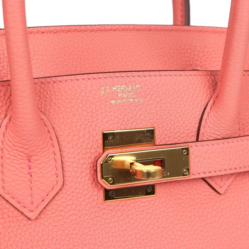 Hermes Special Order (HSS) Birkin 30 Rose Candy Togo Gold Hardware - Image 6