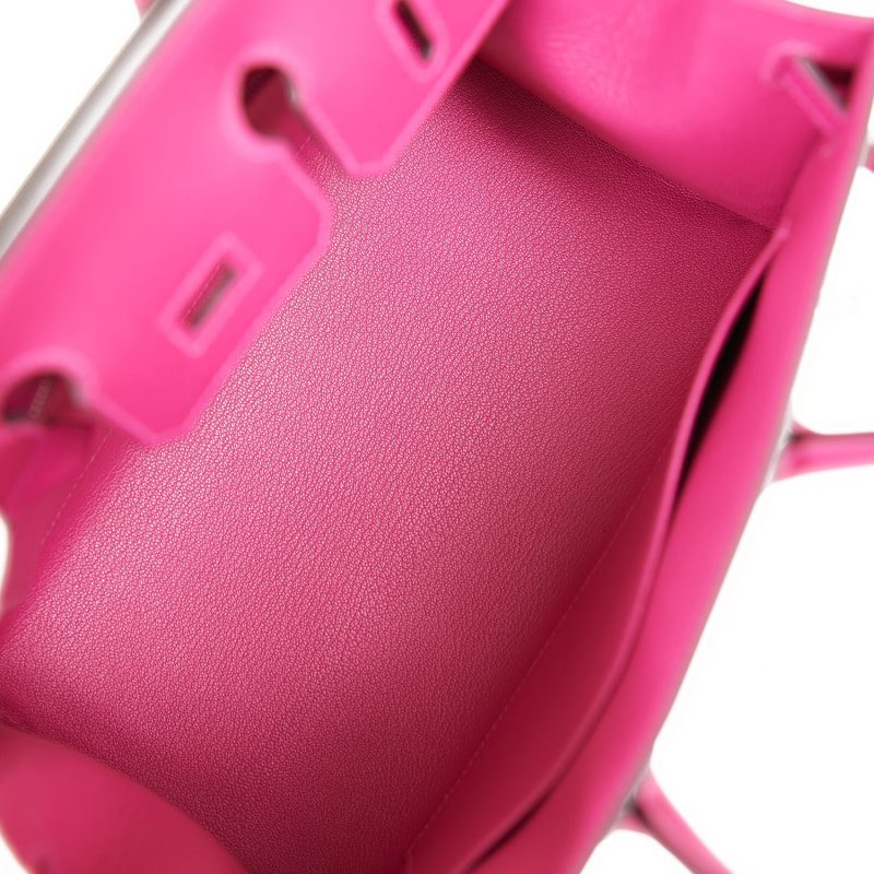 Hermes Birkin Sellier 25 Rose Pourpre Veau Madame Palladium Hardware - Image 7