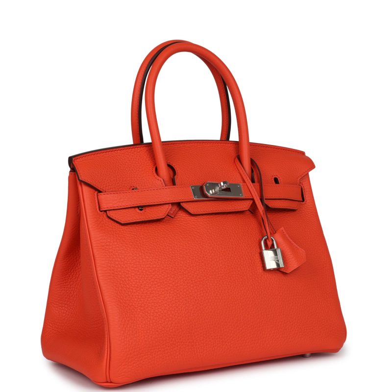 Hermes Birkin 30 Rouge Pivoine Clemence Palladium Hardware - Image 2