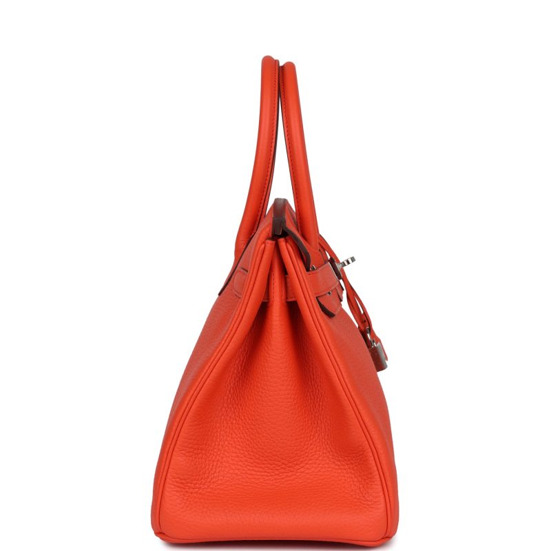 Hermes Birkin 30 Rouge Pivoine Clemence Palladium Hardware - Image 3
