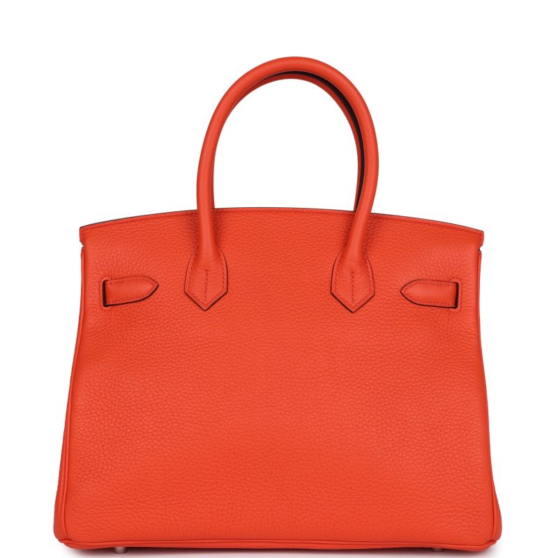 Hermes Birkin 30 Rouge Pivoine Clemence Palladium Hardware - Image 4