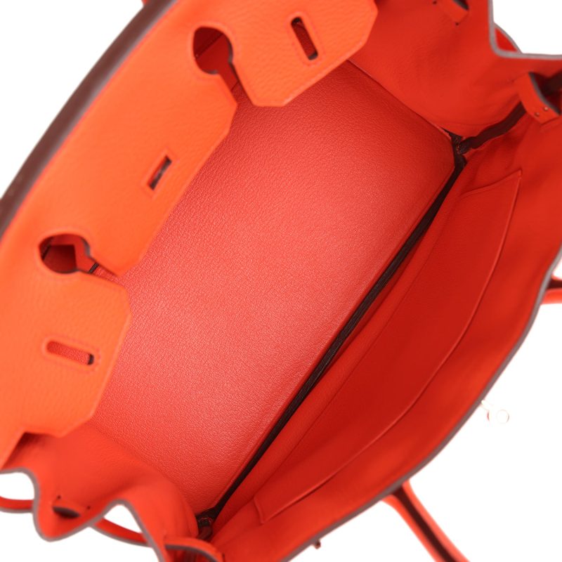 Hermes Birkin 30 Rouge Pivoine Clemence Palladium Hardware - Image 7