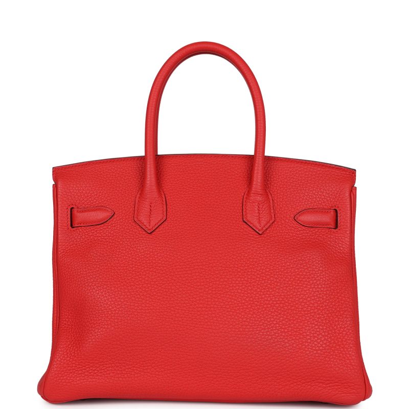 Hermes Birkin 30 Rouge Tomate Clemence Palladium Hardware - Image 4