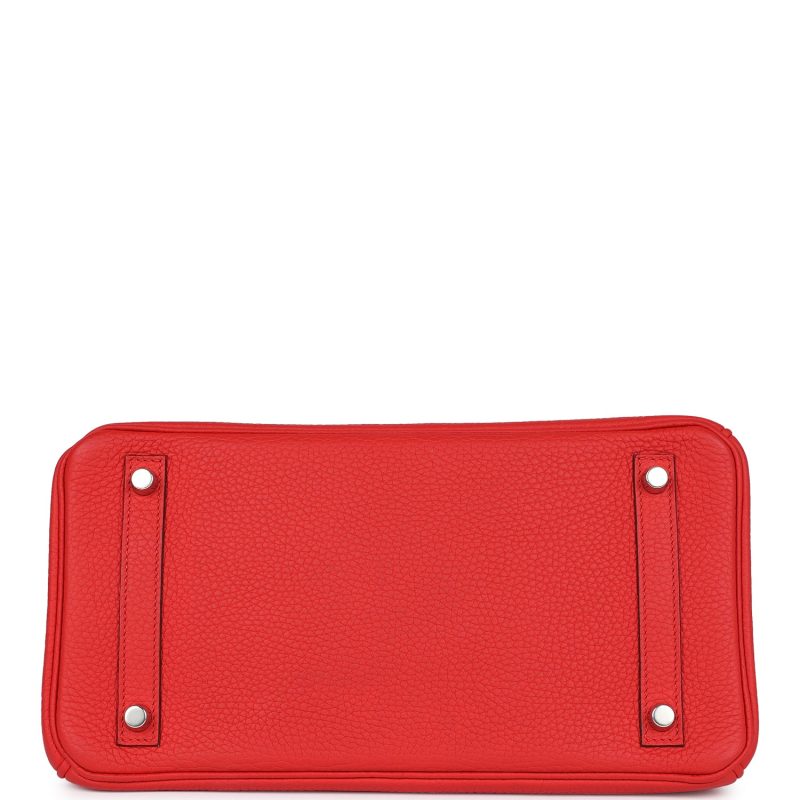 Hermes Birkin 30 Rouge Tomate Clemence Palladium Hardware - Image 5