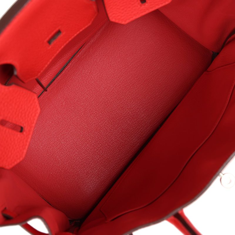Hermes Birkin 30 Rouge Tomate Clemence Palladium Hardware - Image 7