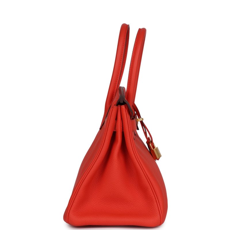 Hermes Birkin 30 Rouge Tomate Togo Gold Hardware - Image 3