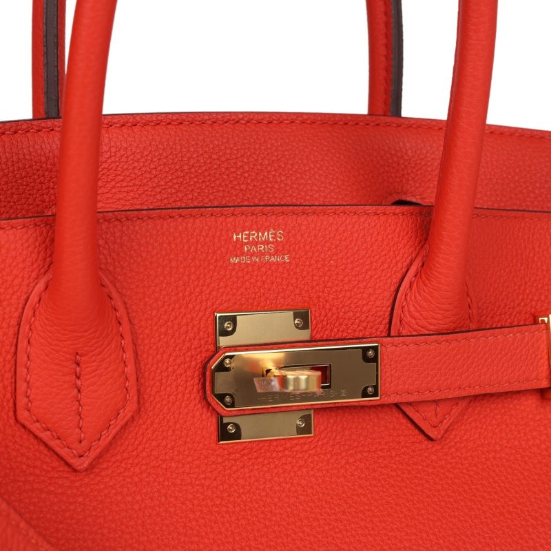 Hermes Birkin 30 Rouge Tomate Togo Gold Hardware - Image 6